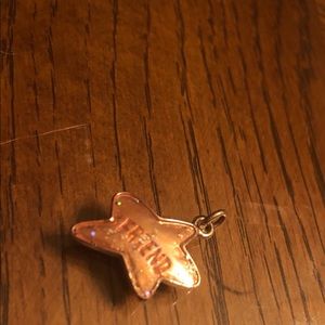Peach star “friend” charm/pendant
